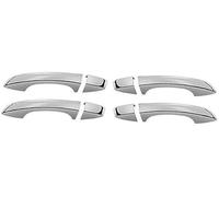 MKVAXR, for VW, for T-ROC, 2016-2021 Cubierta cromada for manija de Puerta Lateral de automóvil Accesorio Autoadhesivo para Coche(Silver 0 Button)