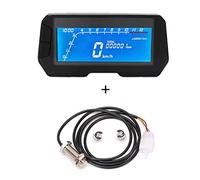 MKVAXR Instrumento universal for motocicleta, 12000 RPM, 6 marchas, LCD, velocímetro digital, odómetro, 2 y 4 cilindros, tacómetro, velocidad ajustable Velocímetro para motocicleta(With sensor1)