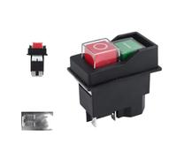 MKVAXR Interruptores electromagnéticos de botón pulsador for herramientas de jardinería, for terminal Kjd17 de 220 V y 4 pines. Interruptor de relé electromagnético para maquinaria
