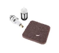 MKVAXR Juego de 3 uds. De Filtro de Combustible y Aire FS38 FS45 FS46 FS55 HS45 FC55, Kit de bujías, for STIHL, recortador de carburador, reemplazo 4140-124-2800 Bujía para cortacésped