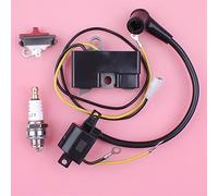 MKVAXR Juego de módulo bobina encendido for Husqvarna, 61 66 162 266, for JONSERED, 630 670, pieza repuesto for motosierra, interruptor parada bujía tipo antiguo Kit de interruptor de motosierra