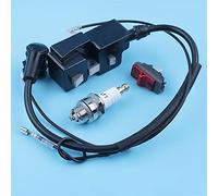 MKVAXR Kit de bujías de encendido, interruptor de parada y parada for motosierra Husqvarna 365 362 371 372 385 390 544047101 Kit de interruptor de motosierra
