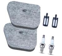MKVAXR Kit de bujías y Filtro de Aire y Combustible for STIHL, KM, HL, HT, FC, SP, 87, FS90, FS100, FS110, FS130, Recortadora y desbrozadora, reemplazo 4180, 120 y 1800 Bujía para cortacésped