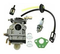 MKVAXR Kit de carburador, for Fuxtec, Timbertech, Rotfusch 49cc 52cc desbrozadora carburador con Sello Juego de Manguera de Combustible bujía Bujía para cortacésped