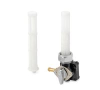MKVAXR Llave de purga de válvula de combustible, salida izquierda de 22mm, for Harley, Flstf Fxdl Flht Flst Fxstb Flhr Fxst 2002-2006 61338-02, llave de purga de de vacío Grifo de combustible para mot