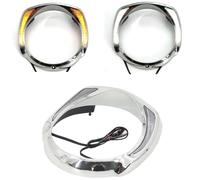 MKVAXR Motorcycle Headlight for Bezel Trim Ring With Amber Turn Signal