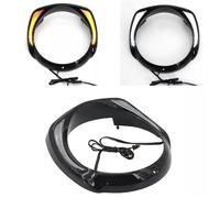 MKVAXR Motorcycle Headlight for Bezel Trim Ring With Amber Turn Signal