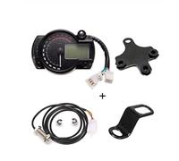 MKVAXR para KOSO, LCD Digital Motocicleta RX2N Odómetro Velocímetro Medidor Instrumento Ajustable MÁXIMO 299KM/H 7 colores Tablero Medidor de datos de viajes en motocicleta(With 2 bracket)