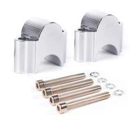 MKWGZPGW 1 Par Elevador Manillar Motocicleta para SR250 SR 250 Mikuni BS34 BS 34, Manija Barra Vertical Abrazadera Adaptador Montaje Forma Universal Aluminio,Silver-22mm