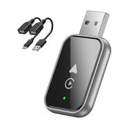 MKWGZPGW 2 en 1 Adaptador CarPlay Inalámbrico para Vauxhall Combo Life 2018 2019 2020 2021 2022 2023 2024, Convierte CarPlay Cable en Inalámbrico, Plug Play, con Type-C/USB, Rápidas Estables,Black