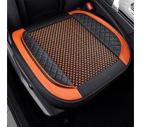 MKWGZPGW Cojín Coche para Ford Ecosport SES 2020-2022, Cojines Asientos Delanteros Suave, Protector Asiento Transpirable Y Antideslizante, Cuero Coche Interior,Black Orange
