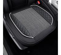 MKWGZPGW Cojín Coche para Ford Fiesta St Mountune/Fiesta ST200/Fiesta St Line, Cojines Asientos Delanteros Suave, Protector Asiento Transpirable Y Antideslizante, Cuero Coche Interior,Black White