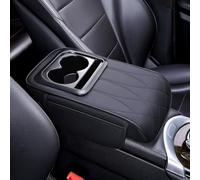 MKWGZPGW Cubierta Consola Central AutomóVil para Toyota RAV4 2013-2018, Cojín Reposo Brazo Multifuncional Cuero con Portavasos Y Almacenamiento, Accesorios,Black