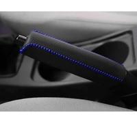 MKWGZPGW Funda Freno Mano para Coche para Skoda Fabia Combi PJ NJ 5J 3T4 3T5 2019-2025, EmpuñAdura Cubierta Palanca Cambios Antideslizante Protectora Suave Accesorios Interiores,C/Black Blue Line