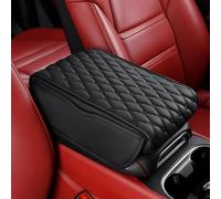 MKWGZPGW Funda Reposabrazos Coche para Renault Captur 2 2020-2022 2023, Multifuncional Cuero Cojín Reposabrazos Coche, Universal, con 2 Bolsa Almacenamiento,Black-Large