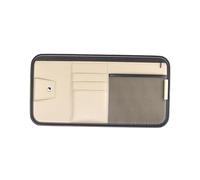 MKWGZPGW Organizador Parasol Coche para Golf 7 7.5 / Tiguan 2/ Passat B8/ Passat Valiant, Multifuncional Cuero Organizador Visera, Universal Soportes Gafas, con Cremallera,Beige