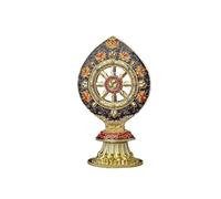 MKYKDY Estatua de la Rueda Budista del Dharma, Decoraciones para el hogar tibetanas, esculturas de Buda artesanales, Adornos de decoración de Mesa de Feng Shui