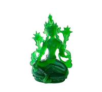 MKYKDY Estatuas de Buda Esculturas Tara Verde Resina Verde Templo Budista Tibetano Hogar Oficina Decorar Estatua Artesanía Coleccionables Figuras