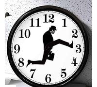 MKYOKO Reloj Ministry of Silly Walks - Relojes de Pared Monty Python inspirados en la Comedia británica, Reloj de Pared Silly Walk, Divertido y Moderno Reloj de Pared silencioso para Deco