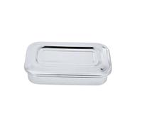 MKYYIOED Fiambrera Acero Inoxidable Bandeja dental, tapa quirúrgica for enfermería, contenedor esterilizador de equipo médico for dentista, caja almacenamiento(6in)