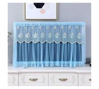 MKYYIOED Funda Tv 32/37/42INCH Lace Fabric Door Curtain TV Circle Can Be Flipped Cover Monitor Screen Home Decorations(BLUE USE FOR 42INCH)