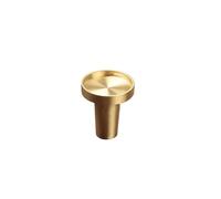 MKYYIOED Pomos Armario Tiradores de muebles oro negro, pomos latón for cajones, tiradores for armarios y, redondos for tocador, cocina estilo moderno(Gold-22mm)
