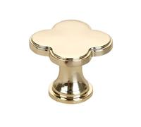 MKYYIOED Pomos Armario Tiradores minimalistas de trébol cuatro hojas for muebles, pomos aleación zinc dorado, tiradores marrones for armarios cocina y coloridos for(Color 01)