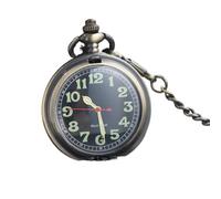 MKYYIOED Reloj De Bolsillo Black Gold Bronze Mechanical Pocket Watch For Men Women Smooth Vintage Man Fob Chain Pendant Clock(Bronze)