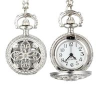 MKYYIOED Reloj De Bolsillo Retro Fashion Pocket Watch For Men Women Bronze Quartz Alloy Hollow Gear Carved Case with Chain(E Type 1pcs)
