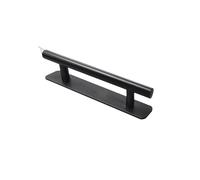 MKYYIOED Tiradores Armarios Manijas de puerta cajón gabinete Tirador acero inoxidable Armario con cinta adhesiva fuerte doble cara(Black 150mm)