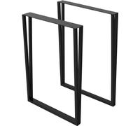 ML-Design 2x patas de mesa industrial 50 x al 71,5 cm acero negro rectangular