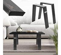 ML-Design 2x Patas de Mesa Loft 44x42cm Soporte Vintage de Acero Recubierto en Polvo Bastidor para Banco o Mesita de Centro Base de Tablero Sostén para Esctritorio Armazón Velador de Diseño Industrial