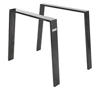 ML-Design 2x Patas de Mesa Loft 90x72cm Soporte Gris Oscuro Vintage de Acero Inoxidable Bastidor para Mesa de Centro Base de Tablero Sostén para Esctritorio Pie Armazón Velador Marco Diseño Industrial