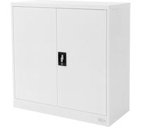 ML-Design Archivador de oficina blanco con 2 estantes regulables 90x40x90cm