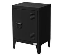 ML-Design Armario Archivador 40 x 30 x 57,5 cm de Acero Negro, Mueble de Oficina Independiente, Mesita Auxiliar Metálica con Puerta de Cierre Magnético, Aparador Taquilla Almacenamiento de Documentos
