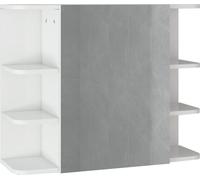 ML-Design Armario con espejo blanco, 80x64x21 cm, de aglomerado mdf