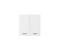 ML-Design Armario de Baño 60x60x31 cm Blanco Mueble Colgante de Pared Tablero de Madera MDF Estante Moderno Multifuncional con Espacio de Alamcenamiento Interno 2 Puertas y 2 Estantes