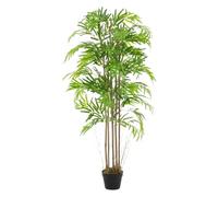 ML-Design Bambú Artificial 150 cm Decorativo, Planta Grande Estilo Oriental Falsa Tronco Hojas y Maceta de Plástico, para Interior y Exterior, Árbol Ornamental Realista para Salón Oficina o Recepción