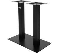 ML-Design Base de mesa 70x43x72 cm tipo columna soporte rectangular negro mate