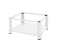 ML-Design Base para Lavadora con Estante 63 x 54 cm de Acero Blanco Capacidad Hasta 150 kg Bastidor Estable para Secadora Pedestal 32 cm de Altura Soporte Universal Antideslizante para Almacenaje