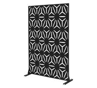 ML-Design Biombo Separador de Ambientes Torino 120x180cm Pantalla de Privacidad con 3 Paneles Tabique Extensible Soporte Divisor Autoportante Decorativo Moderno Resistente a la Intemperie para Jardín