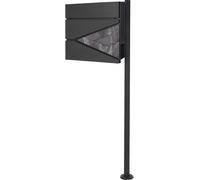 ML-Design Buzón de pie con compartimento para periódicos antracita