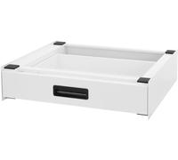 ML-Design Cajón extraíble intermedio para lavadora y secadora blanco