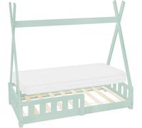 ML-Design Cama infantil tipi verde menta colchón espuma fría 70x140 cm