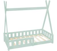ML-Design Cama infantil tipi anticaída estructura madera pino menta casita