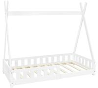ML-Design Cama infantil tipi anticaída 160x80 cm madera pino blanco