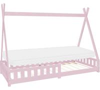 ML-Design Cama infantil tipi rosa con colchón espuma fría 90x200 cm
