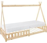 ML-Design Cama infantil tipi natural con colchón oeko 90x200 cm