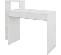 ML-Design Escritorio con estantería 110x72x40 cm Blanco Madera