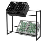 ML-Design Estante para 6-8 Cajas de Bebidas de Acero Antracita 104 x 32 x 82,5 cm Estantería de Pie hasta 150 Kg por Balda Soporte Estable y Robusto Botellero de Cervezas para Bodega Bar Salon Sótano
